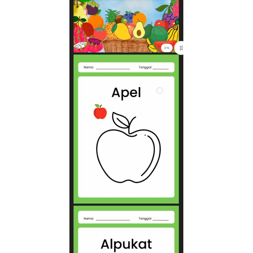 Template Buku Belajar Mewarnai Ready Tinggal Print