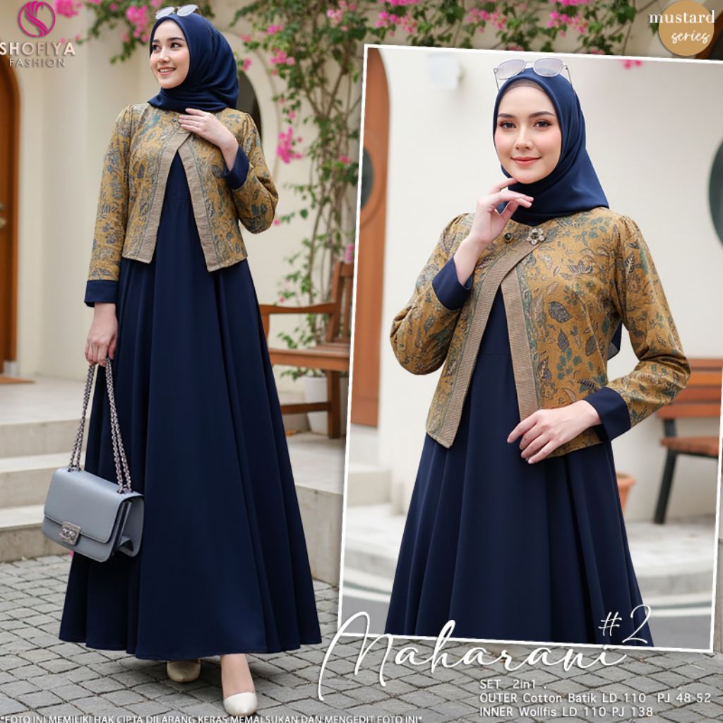 [NEW] GAMIS DRESS STANDAR & JUMBO MAHARANI SET BY SHOFIYA // FASHION MUSLIM KEKINIAN // POCITA BY AL