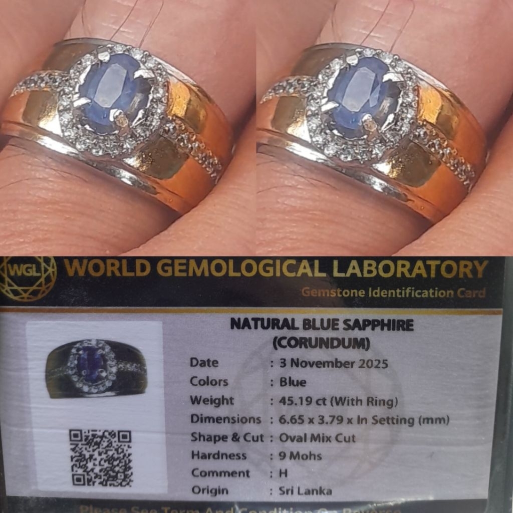 Natural Blue Sapphire Srilangka