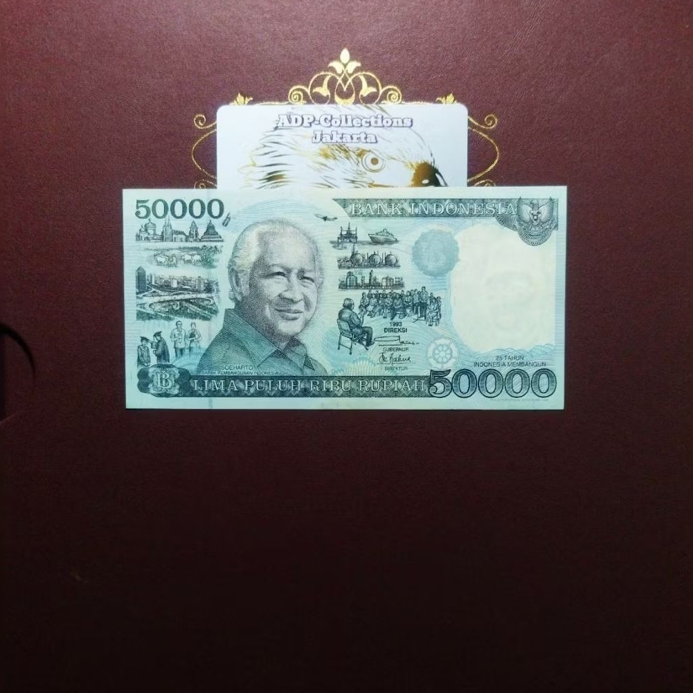 Uang kuno 50000 suharto 1993 imp 1993
