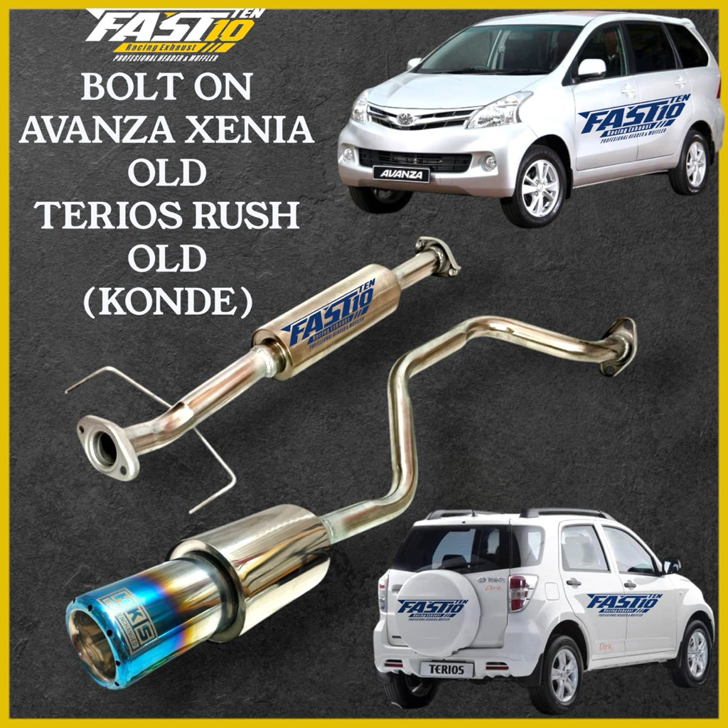 KNALPOT BOLT ON AVANZA XENIA OLD TERIOS RUSH OLD KONDE KNALPOT MOBIL AVANZA XENIA OLD TERIOS RUSH OL