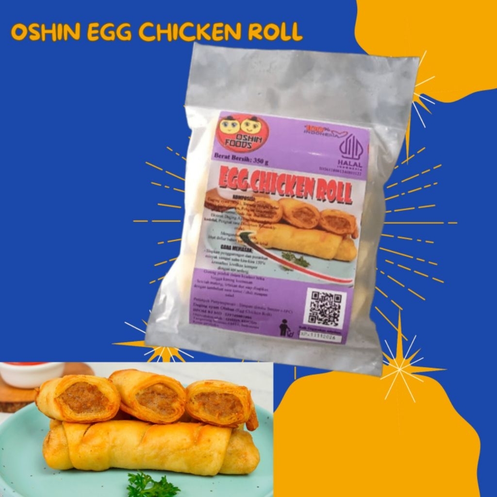 Oshin Egg Chicken Roll Homemade Frozen Food Bento