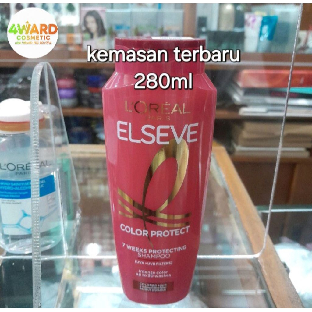 shampo loreal elseve color protect /untuk rambut diwarnai,kemasan baru isi 280 ml