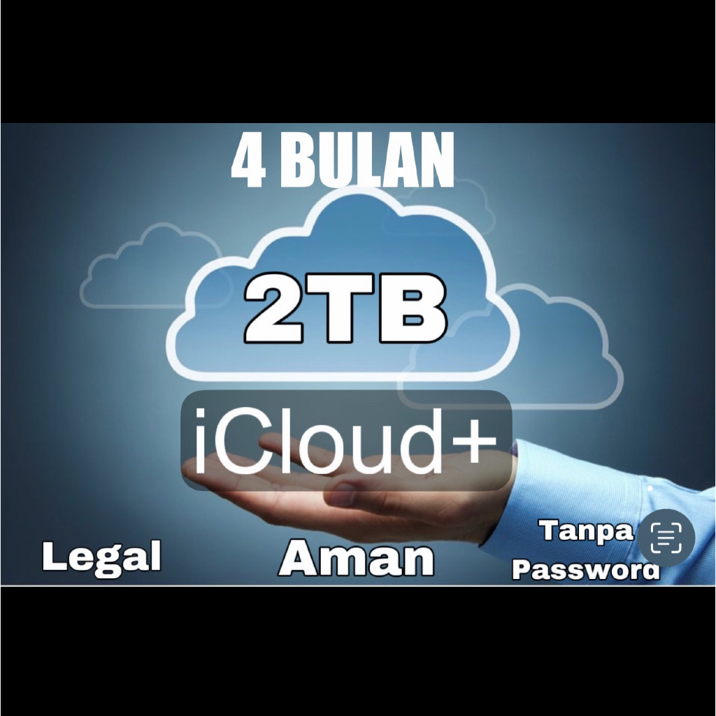 Penyimpanan iCloud 2TB / Storage iCloud 2000 GB Termurah