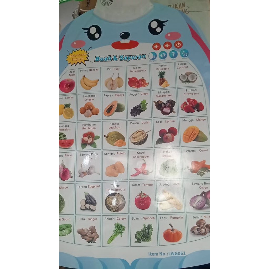 Poster suara dinding edukasi anak