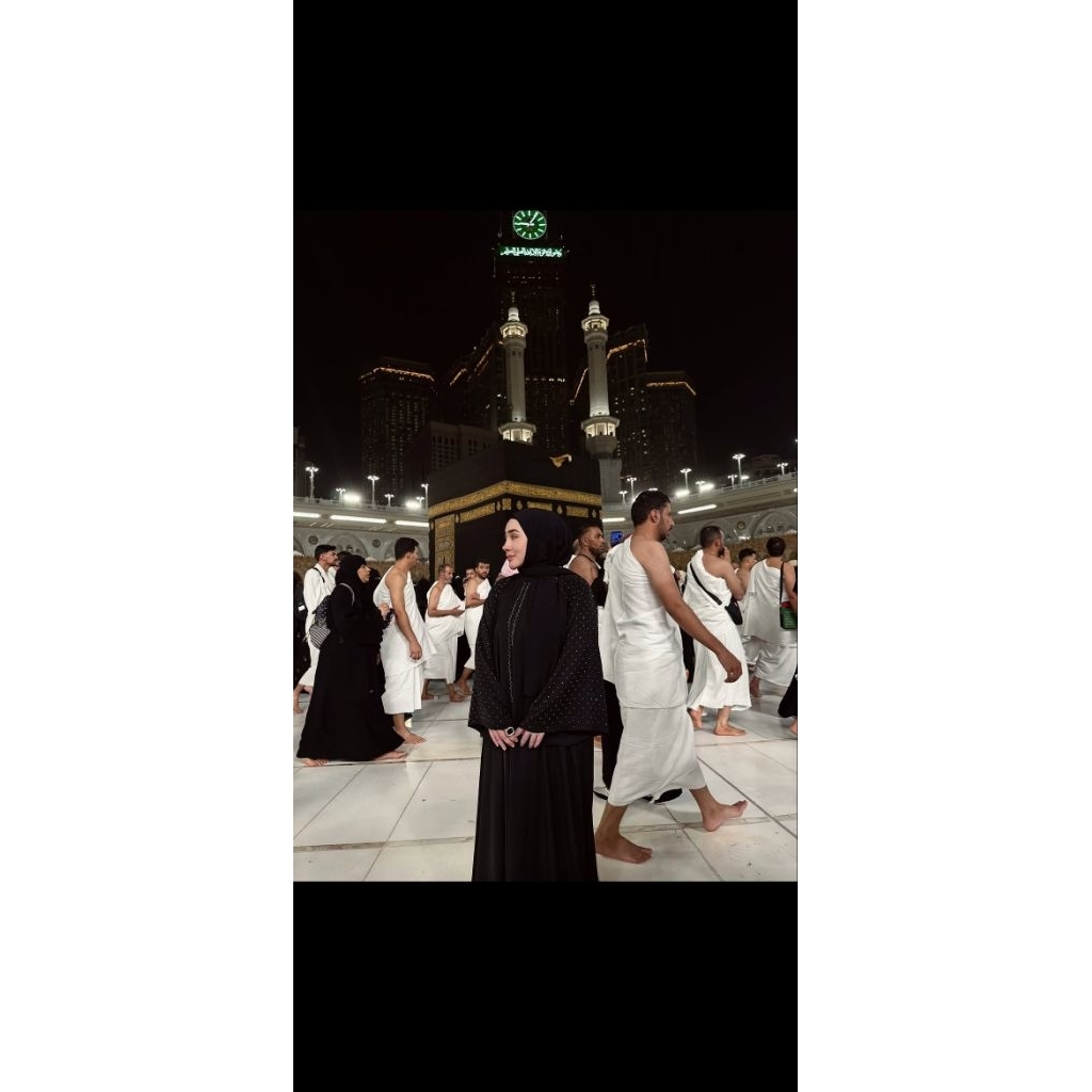 Shellasaukia Abaya Hitam Premium Baju Gamis Umroh Shellasaukiashop Original