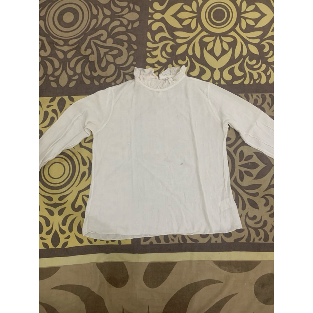 ( PRELOVED ) Blouse ruffle putih