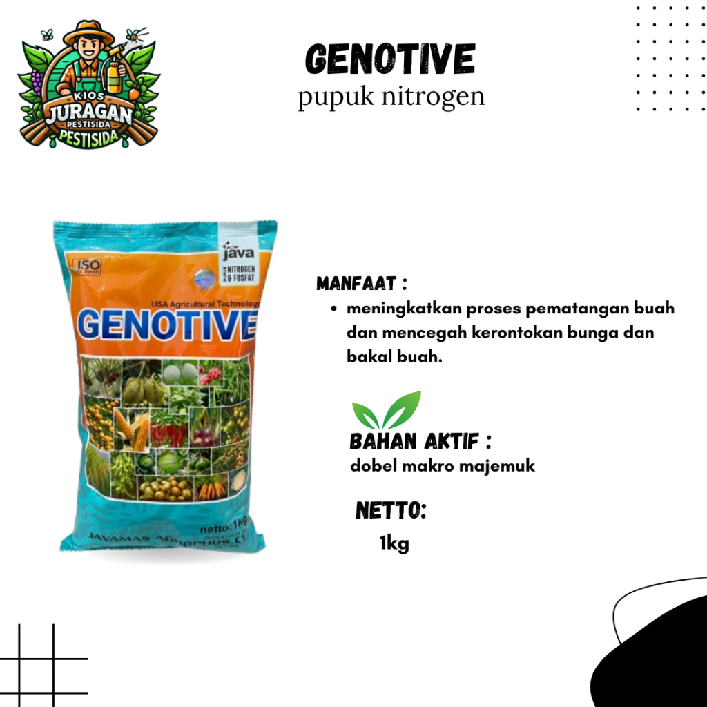 GENOTIVE 1KG PUPUK NITROGEN & PHOSPAT