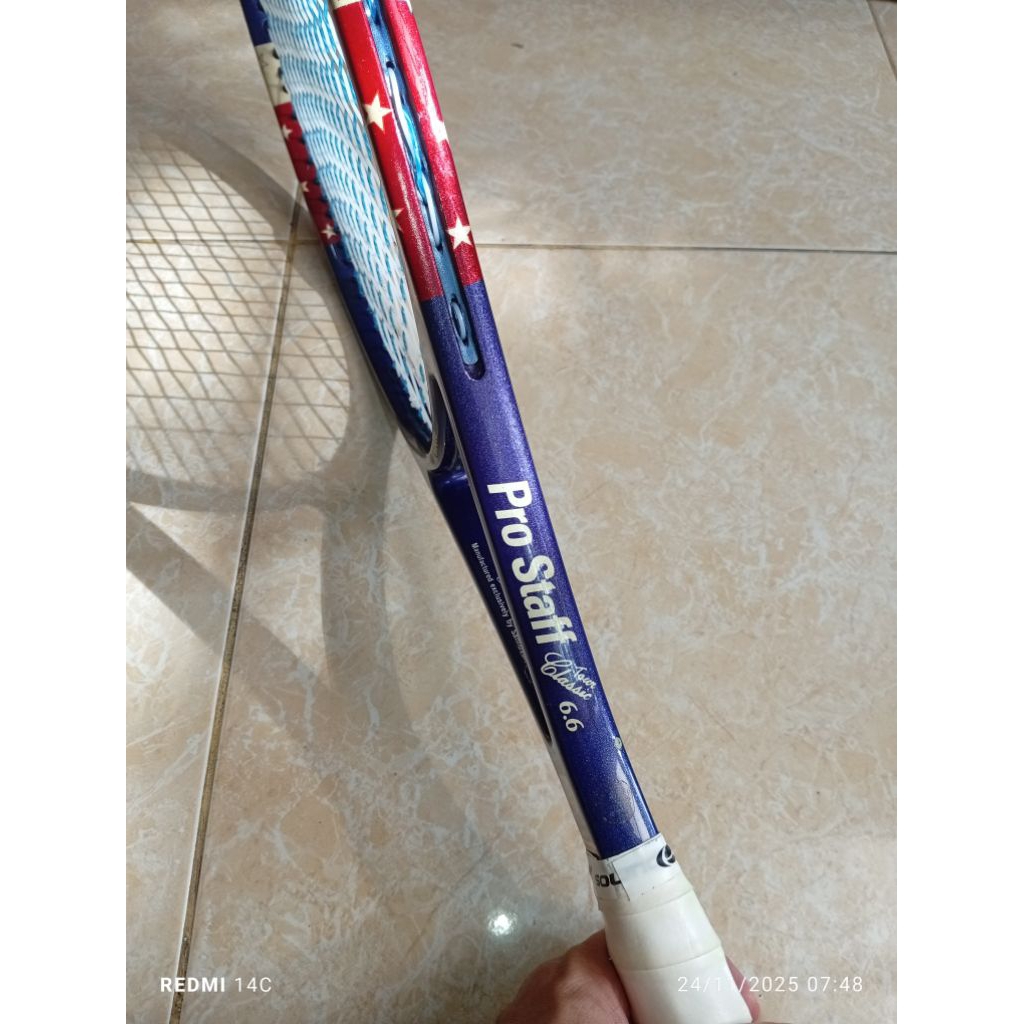 Raket Tennis Wilson Pro Staff Classic Tour 6.6 star and stripe Second