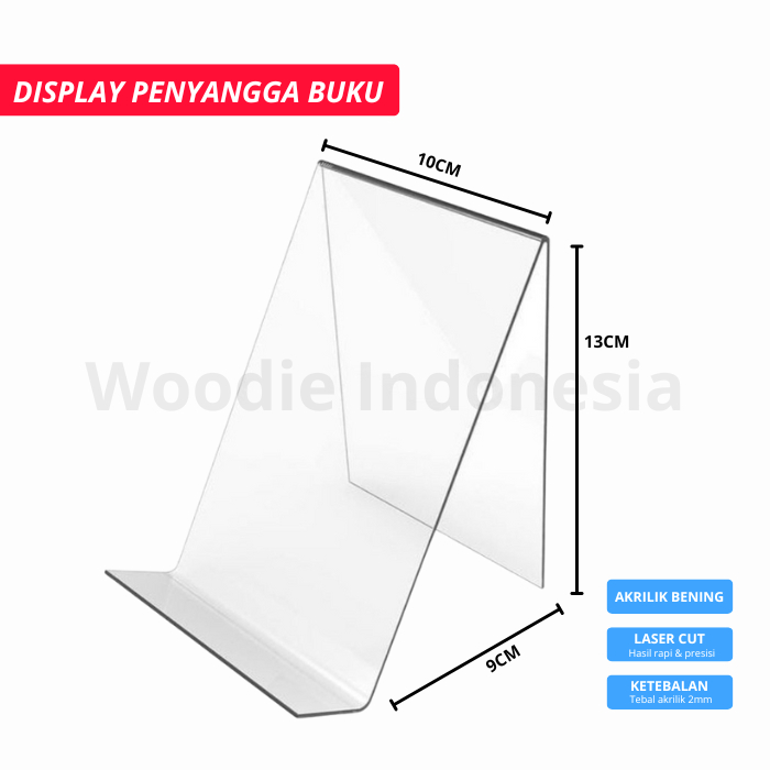 Display Buku Akrilik Peyangga Buku Stand buku Akrilik Display Multifungsi