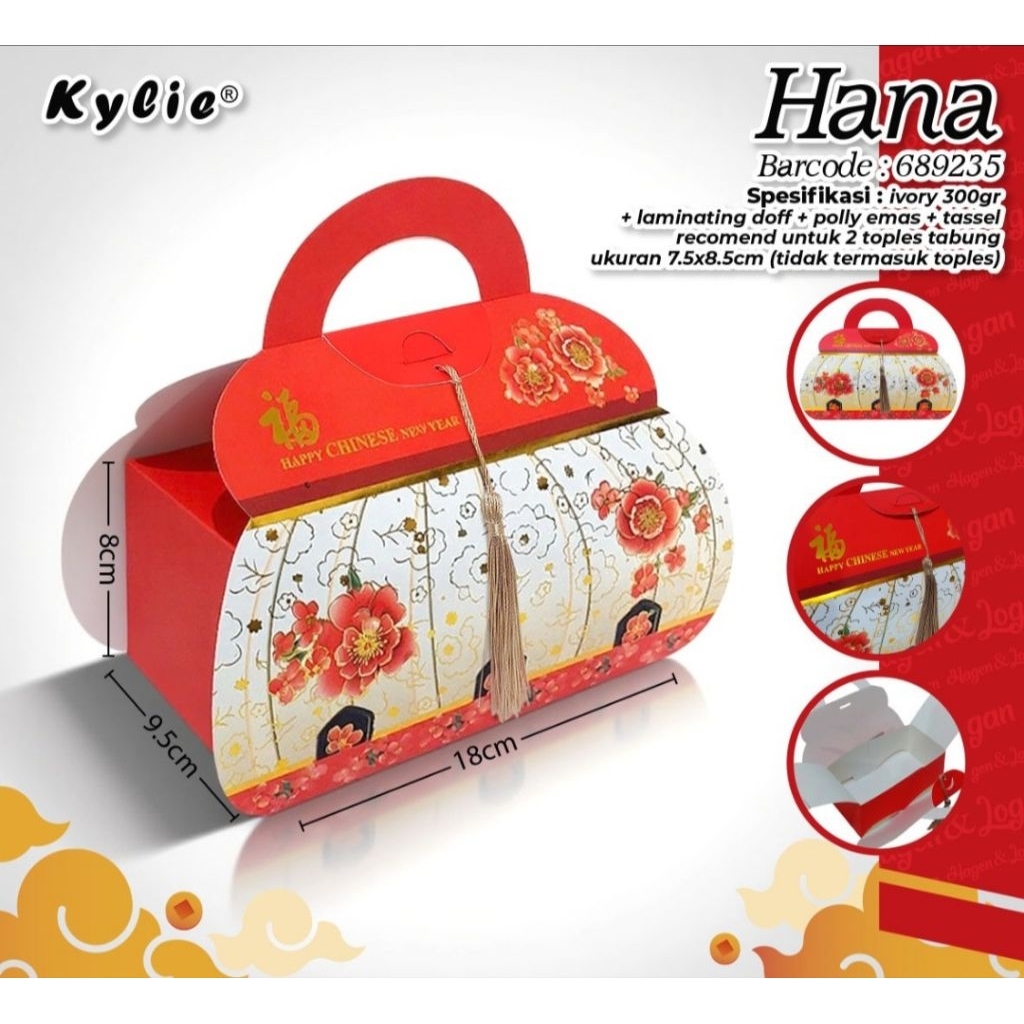 Box kue imlek box hana cny box cake cny (5pc)