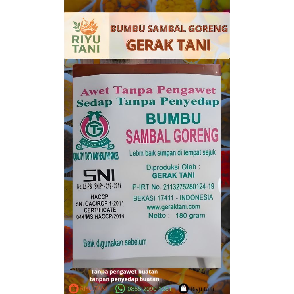 BUMBU SAMBAL GORENG – GERAK TANI | RIYU TANI