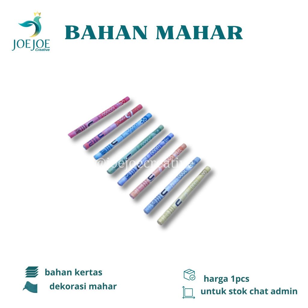 Replika uang mainan linting | gulungan uang  | Uang hiasan mahar