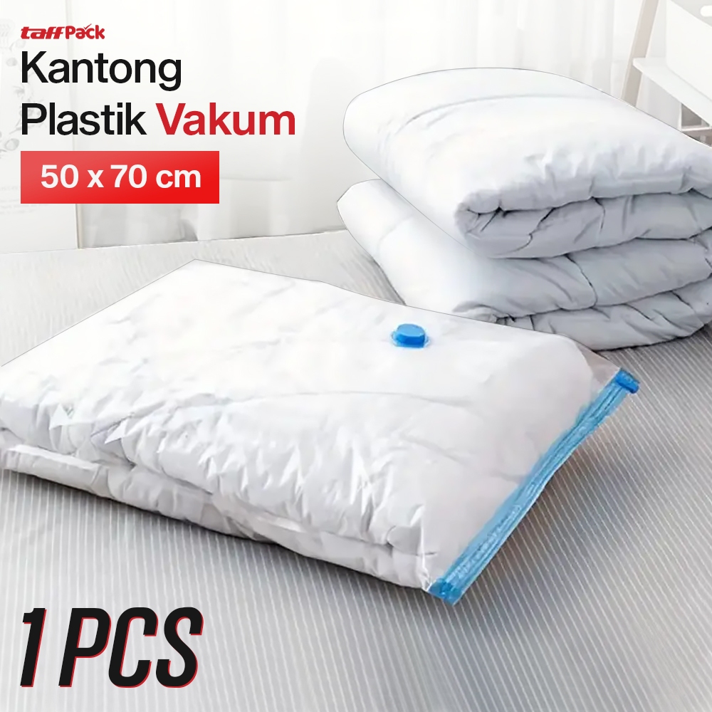 Kantong Plastik Vakum Pakaian Multifungsi Vacuum Bag 1 PCS 50x70cm - YK-1000 - Transparent OMTP5ATP