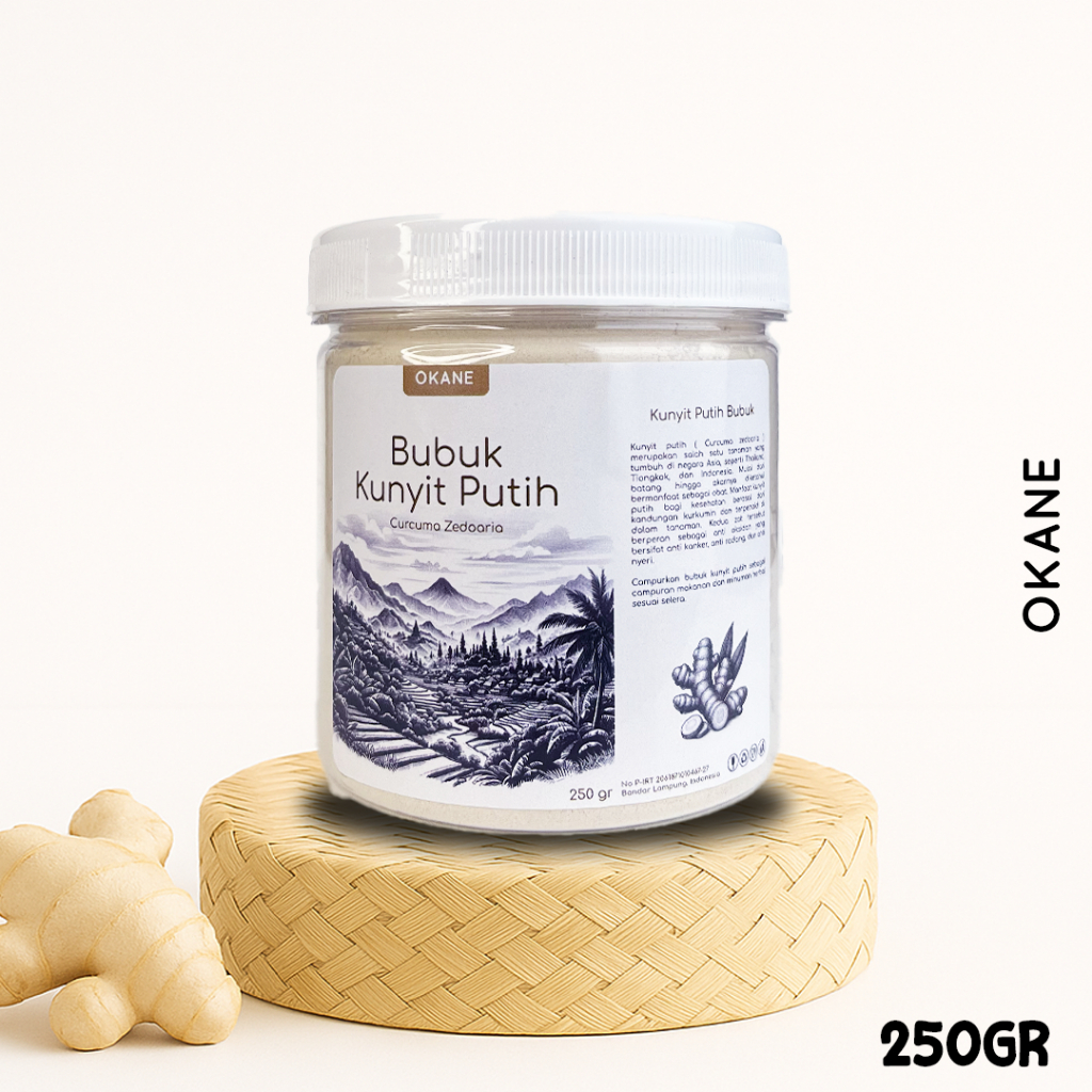 Kunyit Putih Bubuk Asli Original OKANE 250 gr / Kunyit Putih Bubuk Original Tanpa Campuran