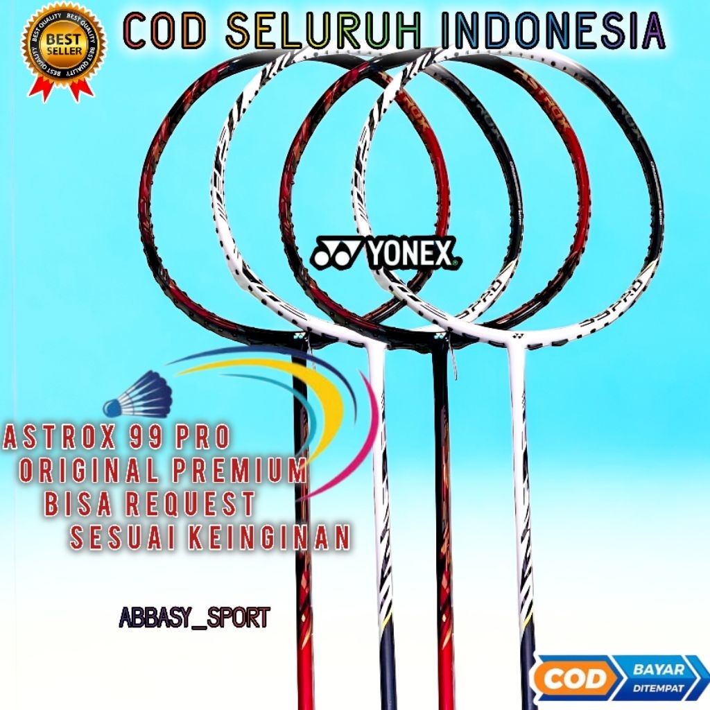 RAKET BADMINTON ASTROX 99 PRO FULL SET PREMIUM LENGKAP BONUS TAS & GRIF