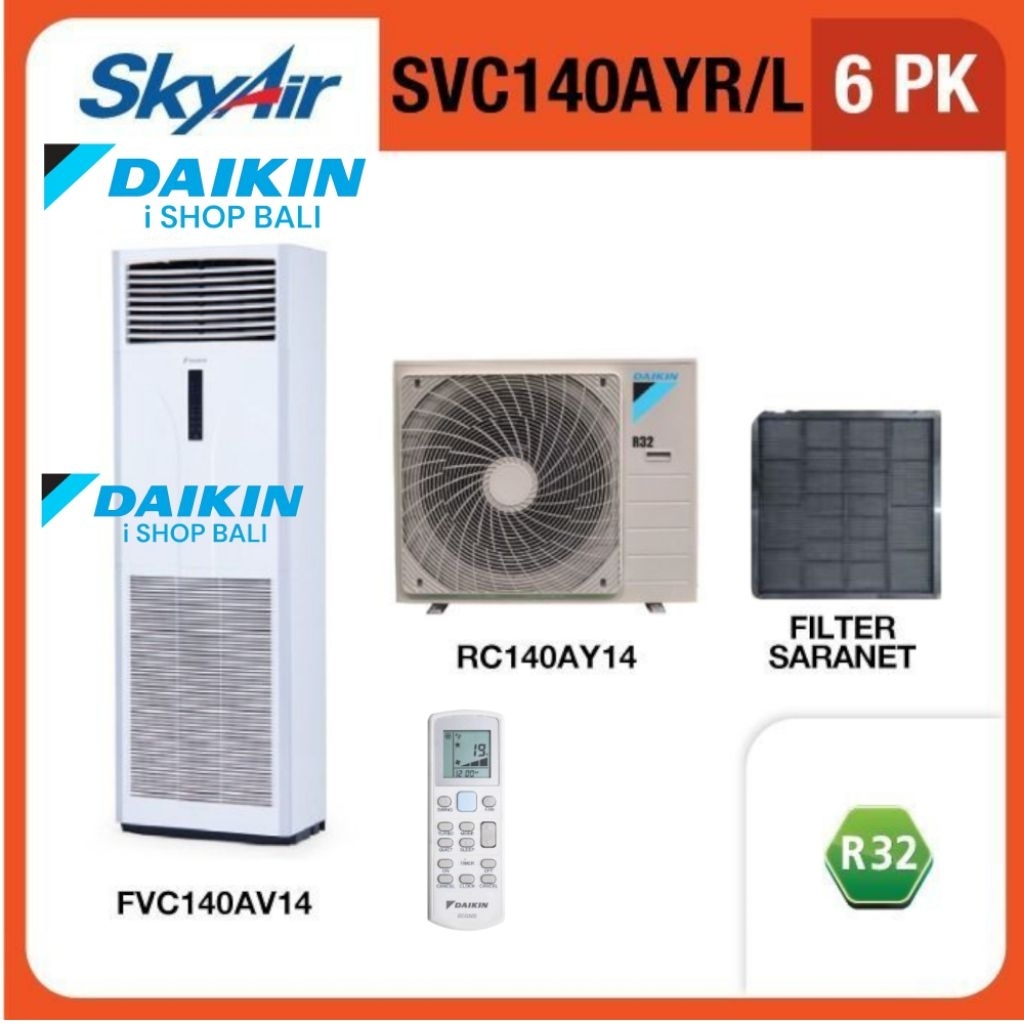 Ac Skyair Daikin standart tipe Floor Standing 6 Pk FVC140AYL Ac Flour Standing Daikin 6 Pk