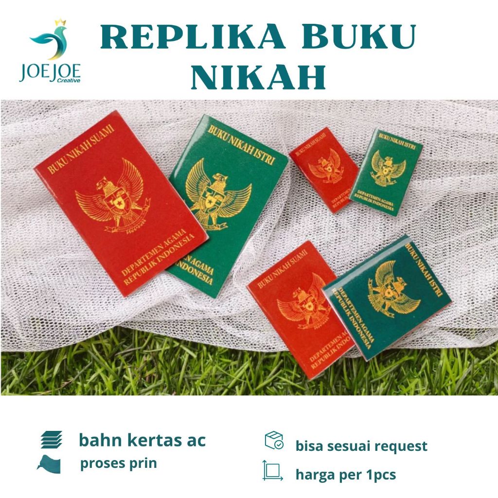 Replika buku nikah | sampul buku nikah | miniatur replika buku nikah
