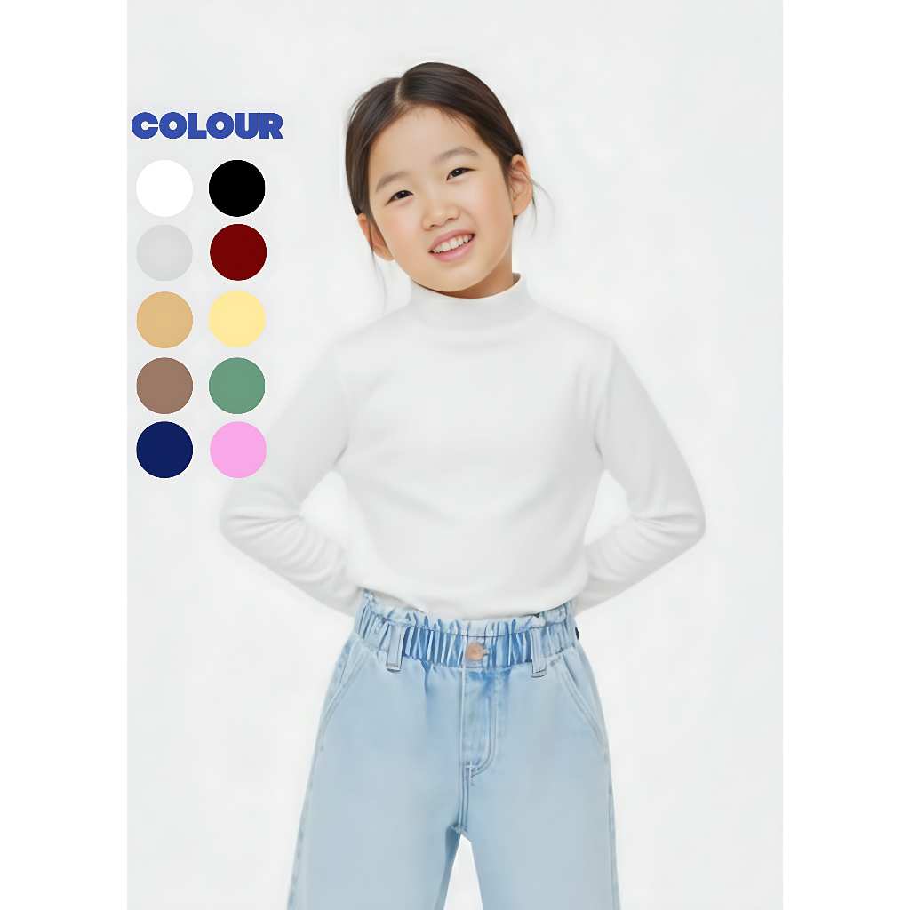 Daleman Manset Kaos Polos Anak Laki-Laki / Perempuan Usia 4/5 Tahun