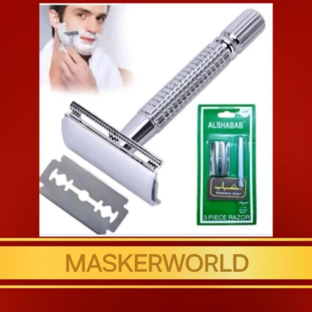 JADUL KLASIK Alat Cukur Bulu Alat Cukur Wanita Pisau Cukur Alat Cukur Pria MASKERWORLD Cukur Kumis R