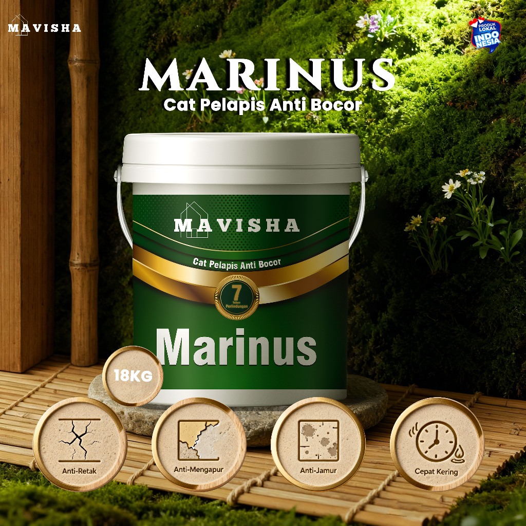 MAVISHA - Cat Waterproof 18KG Premium - Perlindungan Anti Rembes Eksterior