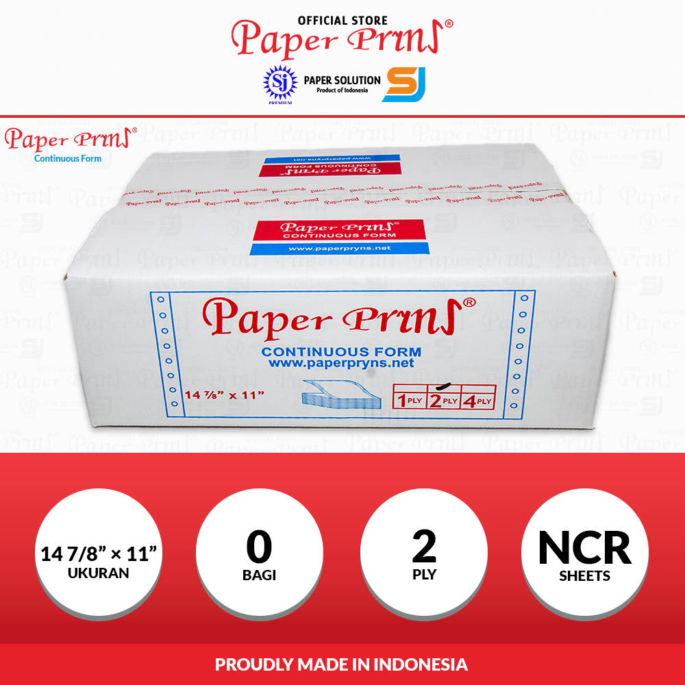 Paperpryns Kertas Continuous Form 2PLY NCR 14 7/8 x 11