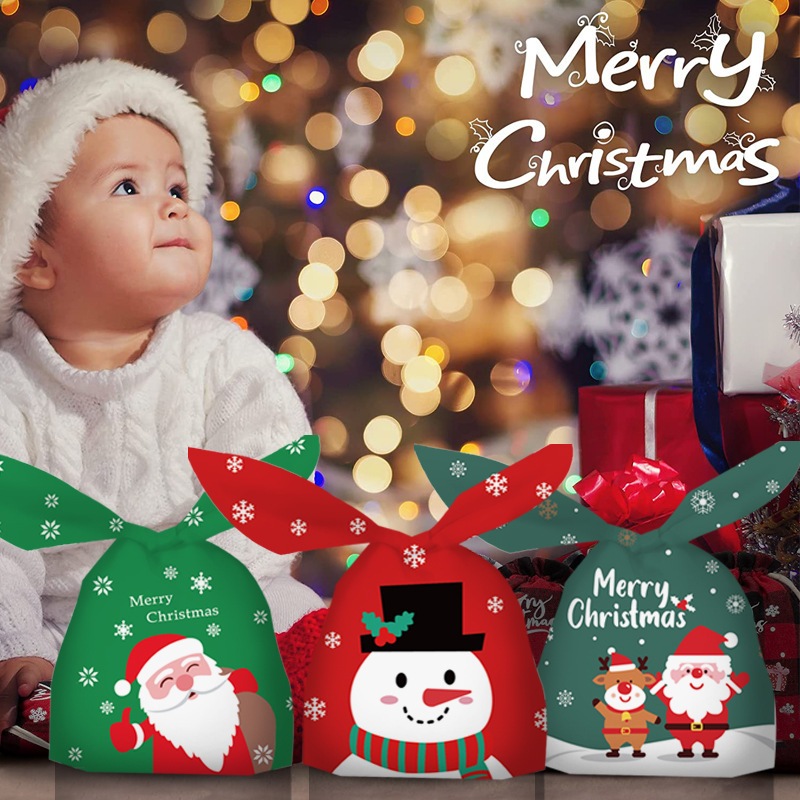 Plastik Natal Kuping | Plastik Serut GOODIE BAG UNTUK HADIAH NATAL 2026