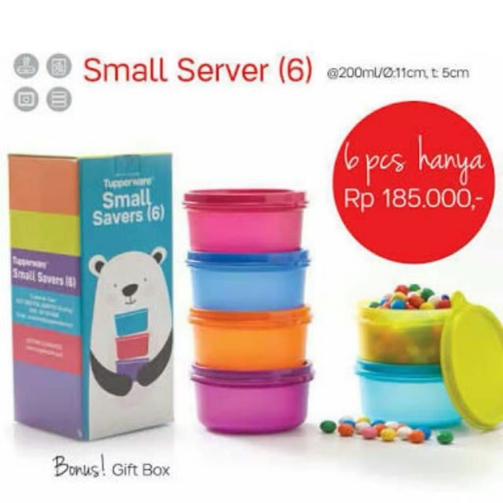 Small Server (6) Tupperware 200ml