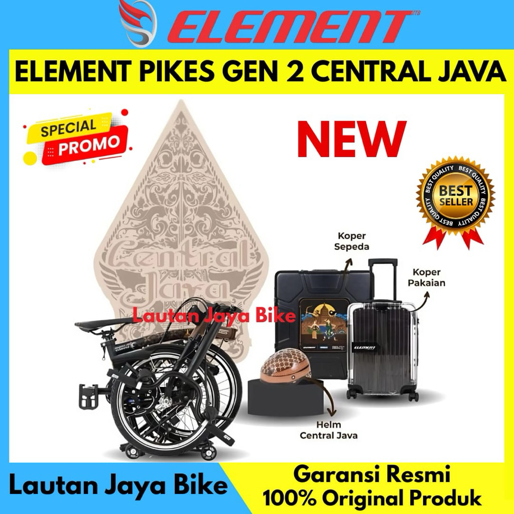 Sepeda Lipat Element Pikes Gen 2 Central Java Edisi Wonderful Indonesia New