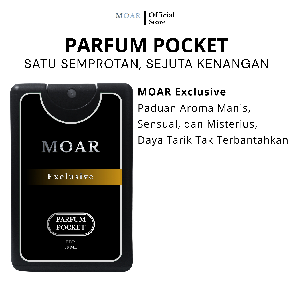 Parfum Pria Wanita | Parfum Pocket-Parfum saku MOAR Elegant | Eau de Parfum