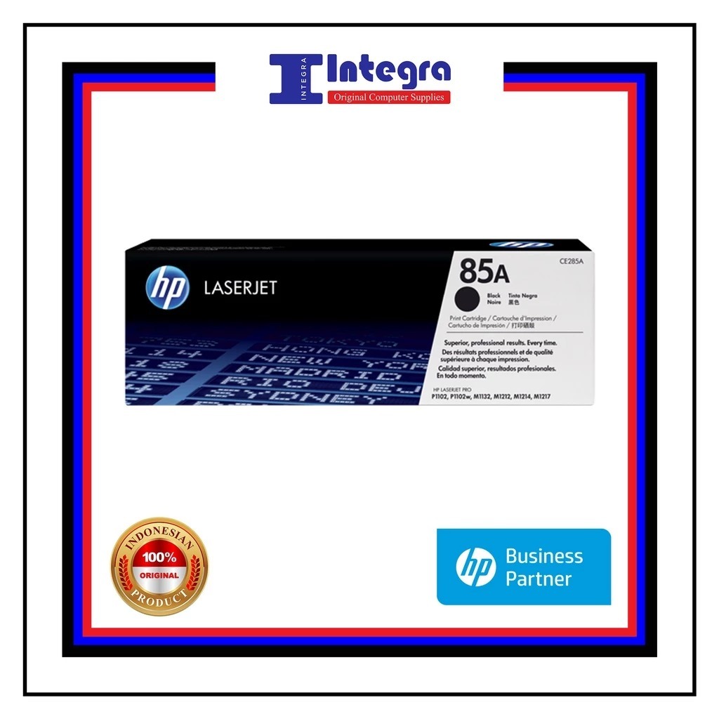 Toner HP 85A Black Original LaserJet Cartridge - CE285A Toner Printer HP P1102 P1102W