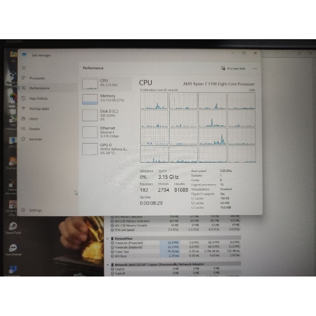 Processor AMD AM4 Ryzen 7 1700 3.7Ghz 8 Cores 16Thread - Bekas Tray+Fan