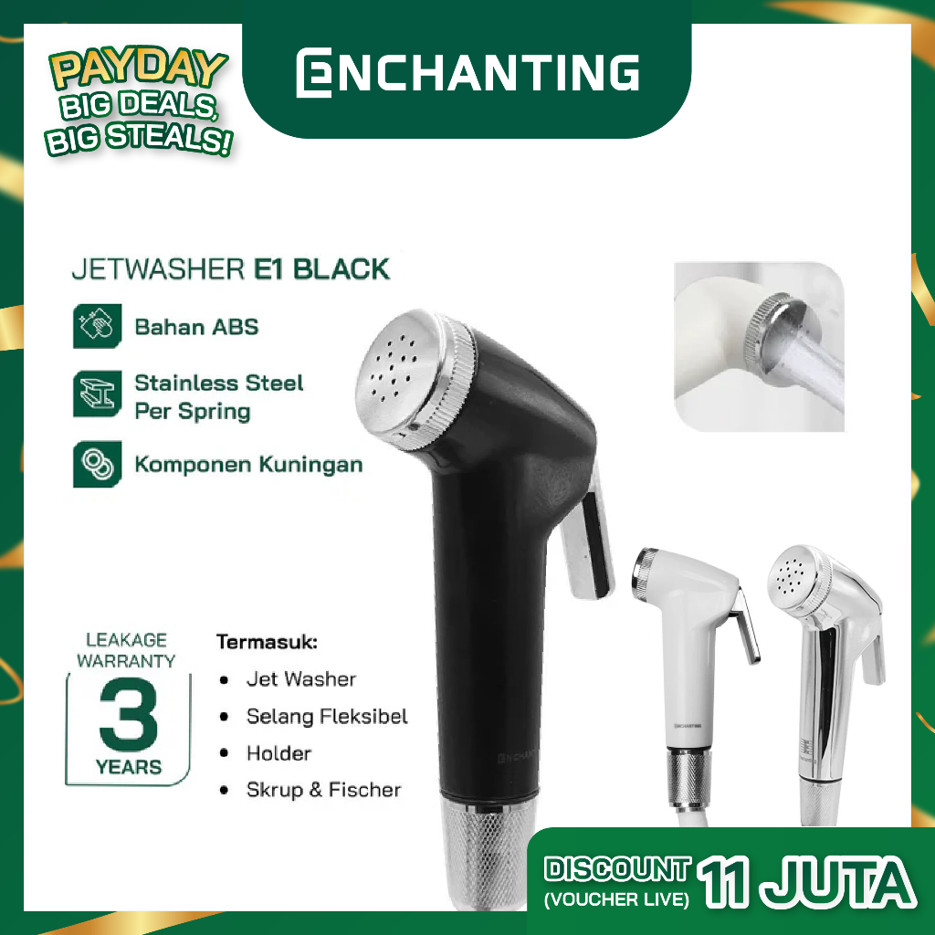 Closet Jet Washer Shower Toilet Europe Enchanting E1 Series Black