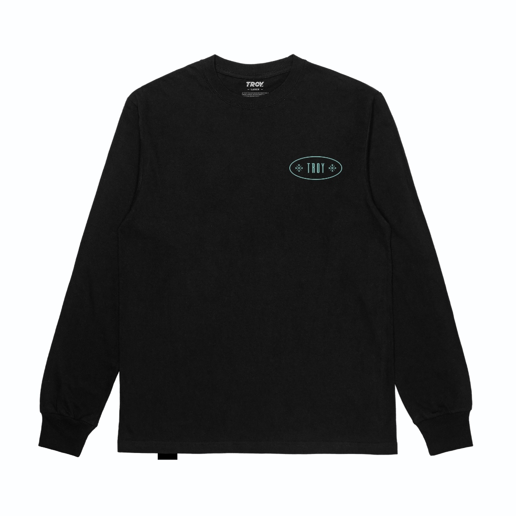 Troy Company Longsleeve Tshirt Black Global Sync - Kaos Hitam Lengan Panjang LSD 3438