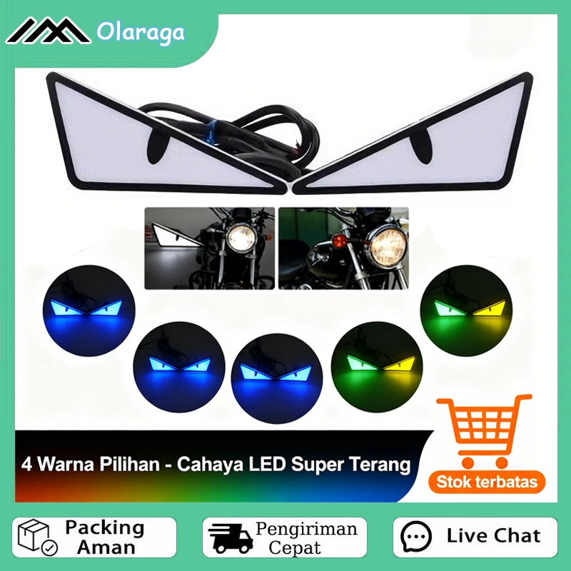 Lampu Hias Motor / Eye Demon Segitiga - Lampu Sekrup Universal Anti Air untuk Variasi Motor, Tampila