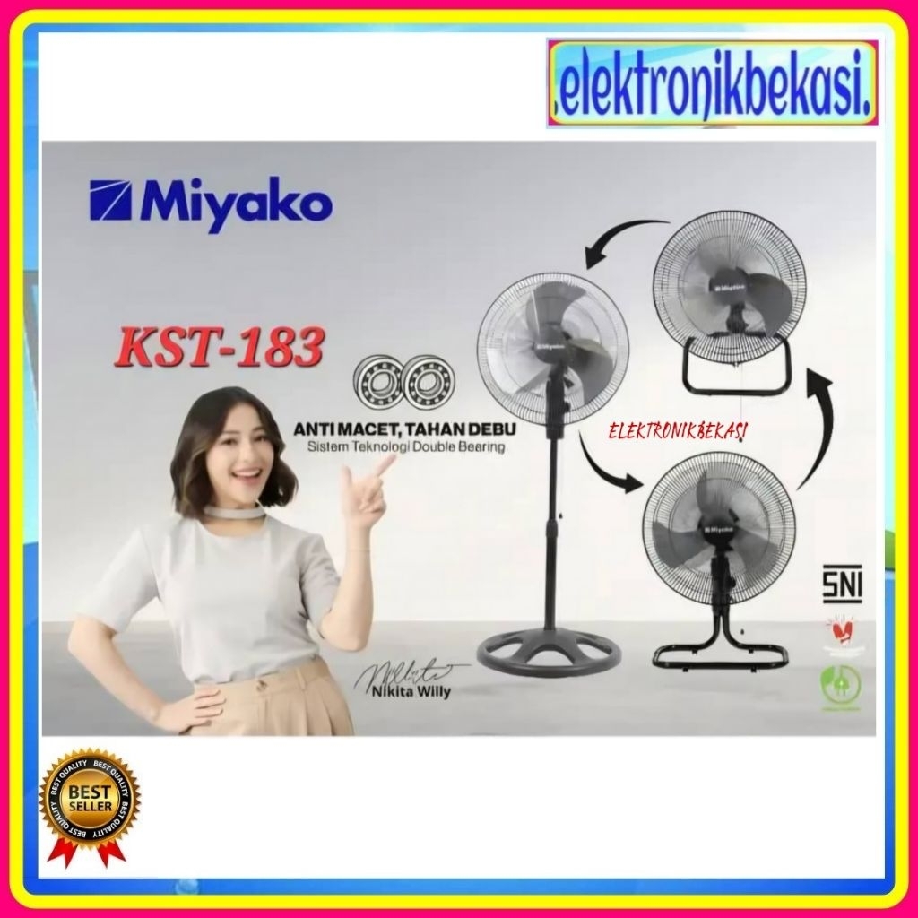 STAND FAN MIYAKO KST 183 / KIPAS ANGIN BERDIRI MIYAKO 3IN1 KST-183 18 INCH / MIYAKO KST183