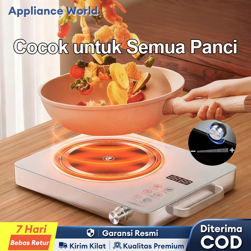 AW Kompor Listrik 1200W Low Watt Kompor Induksi Multifungsi  Rumah Cocok untuk Semua Panci