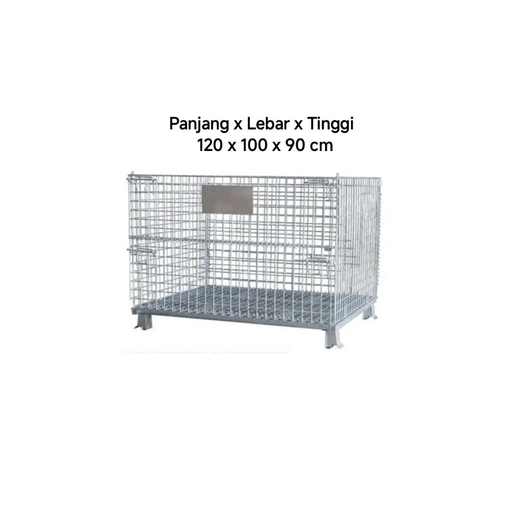 Pallet Mesh 1200 x 1000 x 900 mm / Keranjang Besi / Pallet Mesh Besar 120 x 100 x 90 cm