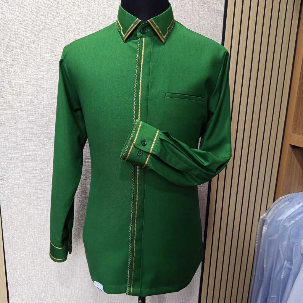 BAJU KEMEJA PRIA SAFARI LENGAN PANJANG KEMEJA KANTOR PRIA KEMEJA EXCLUSIVE KEMEJA SMOK TAILOR TREND/