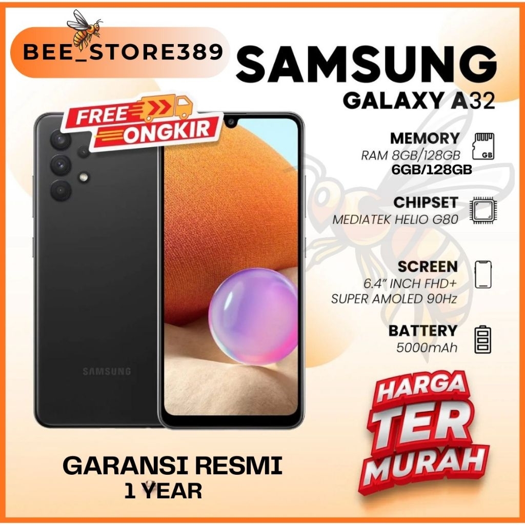 Samsung Galaxy A32 4G dan 5G 6/128GB / 8/128GB Display SUPER AMOLED 5000mAh GARANSI RESMI SEIN