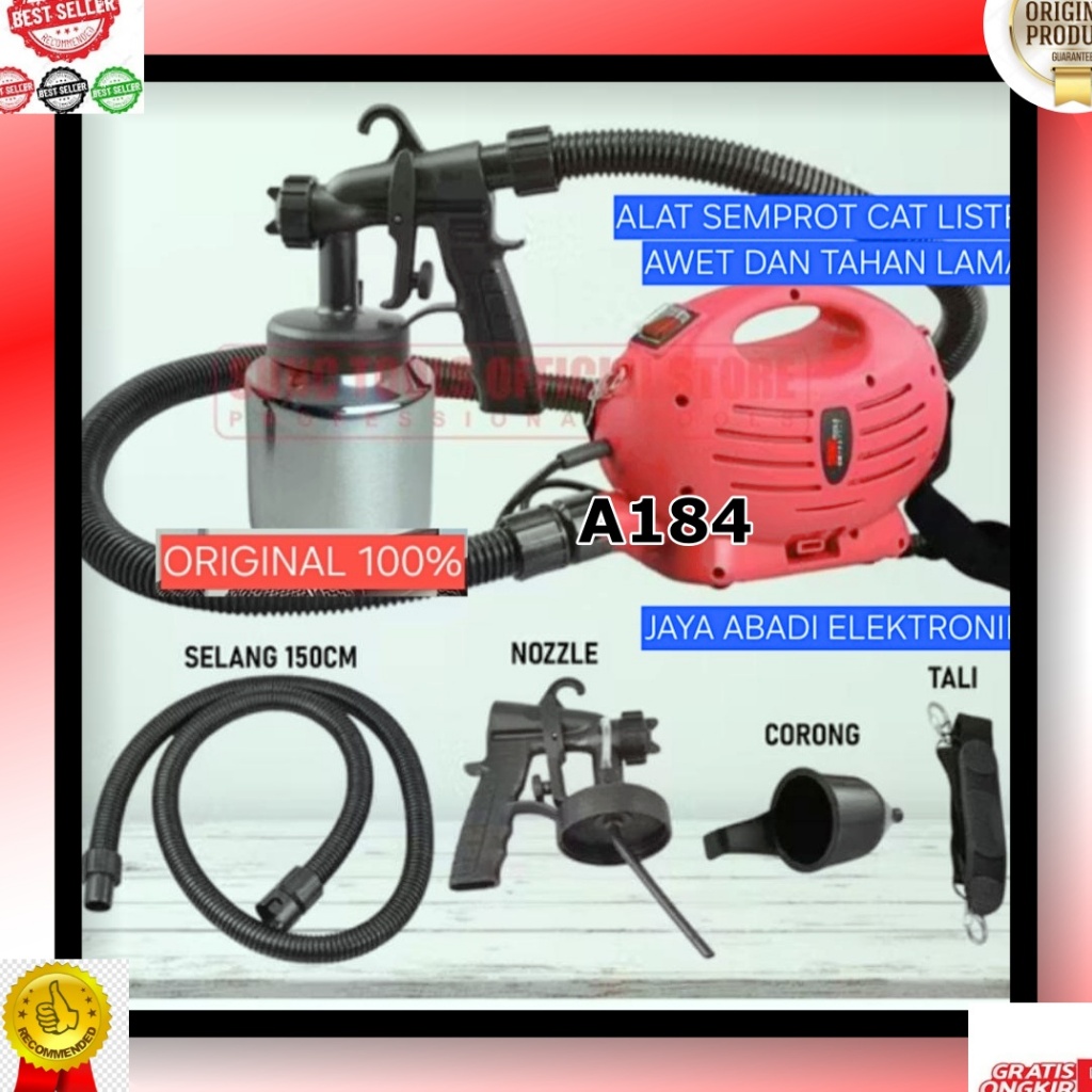 A184 Paint Gun spray zoom ORI 100% alat semprot cat minyak besi kayu tembok segala cat PERKAKAS TUKA