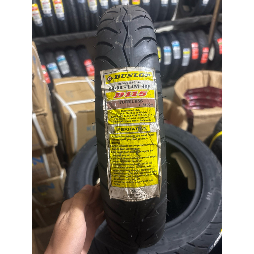 DUNLOP D115 80/90 RING 14 TUBELESS