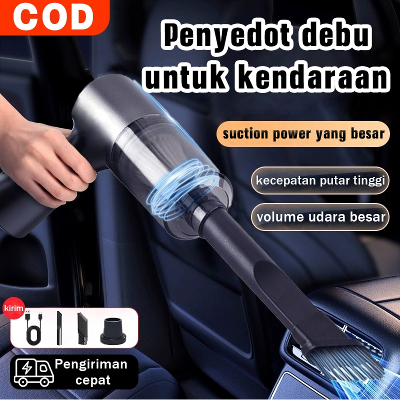 [COD]Vacuum Mobil Nirkabel & Portable - Penyedot Debu Mini Kuat, untuk Mobil & Sofa