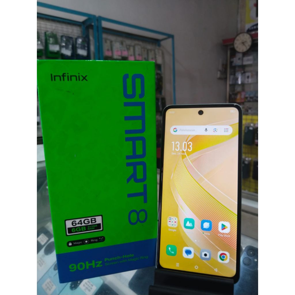 HP SECOND MURAH BERGARANSI INFINIX SMART 8 RAM 3+1/64 KOTAK