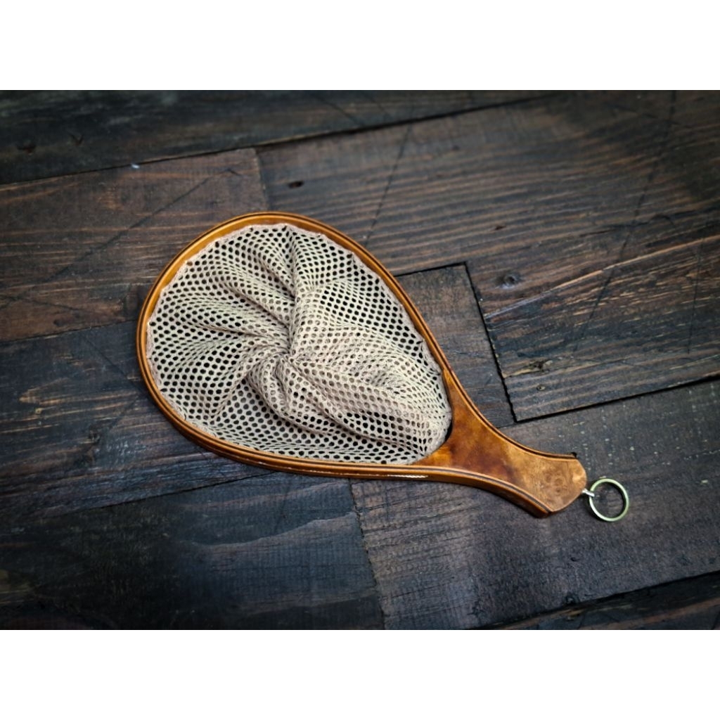 landingnet jaring ikan kayu fly fishing stream fishing