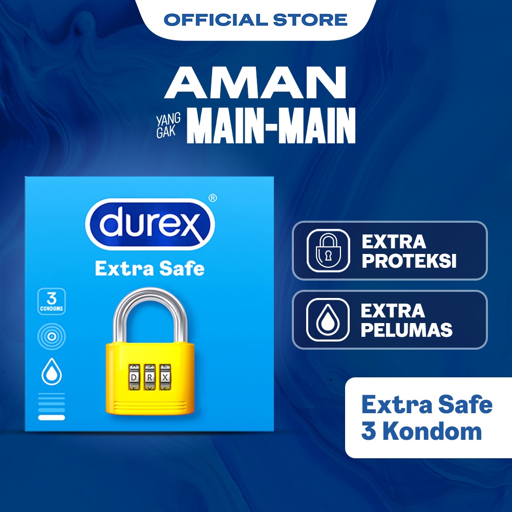 Durex Extra Safe Kondom Tebal Pria Lebih Aman 3s - Condom