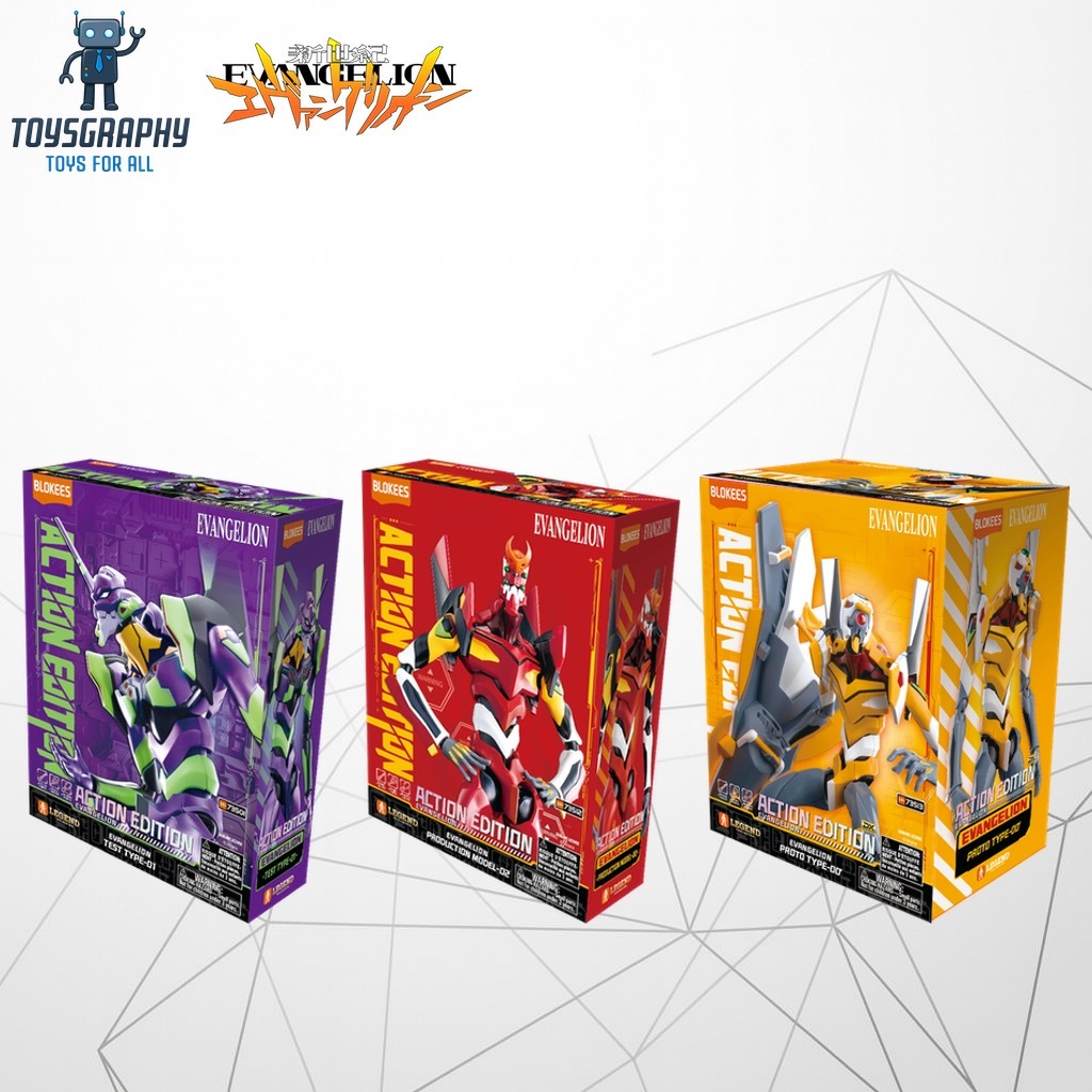 [NEW] Blokees Evangelion TYPE 01 02 03  PRODUCTION MODEL Action Edition EVA