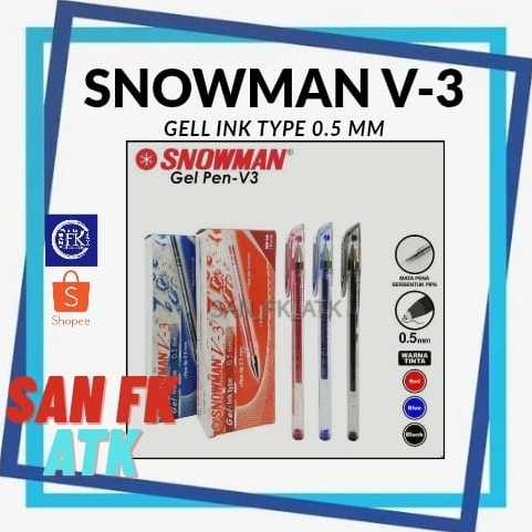 Pen Snowman V3 Gel 0.5 Pens Gel Ink Type