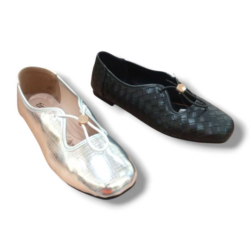 TINKA Sepatu sandal wanita artikel BETTINA warna black/silver