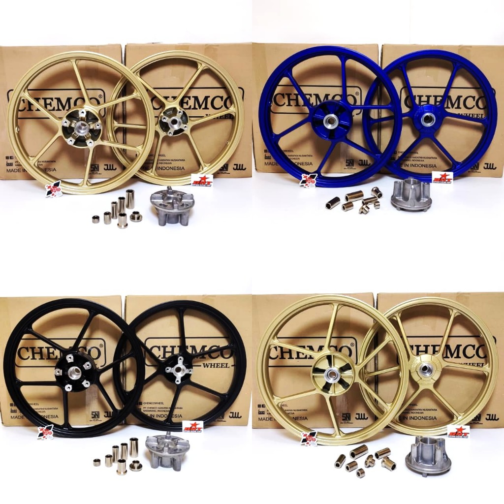 Velg CHEMCO BRT 160 Ring 17 MX KING SONIC Supra GTR SATRIA F FU GSX Custom Double Disc 4 Lubang